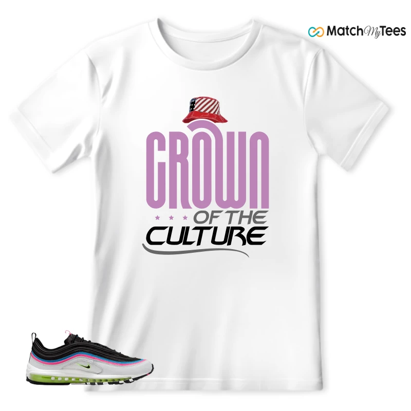 NIKE AIR MAX 97 NEON BLACK WHITE SNEAKER Matching Tees t-shirt