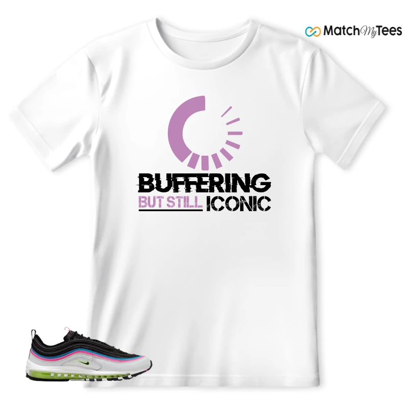 NIKE AIR MAX 97 NEON BLACK WHITE SNEAKER Matching Tees t-shirt