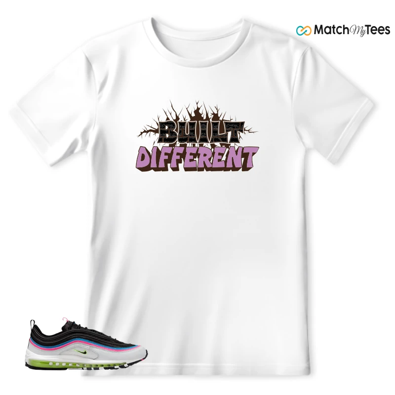 NIKE AIR MAX 97 NEON BLACK WHITE SNEAKER Matching Tees t-shirt