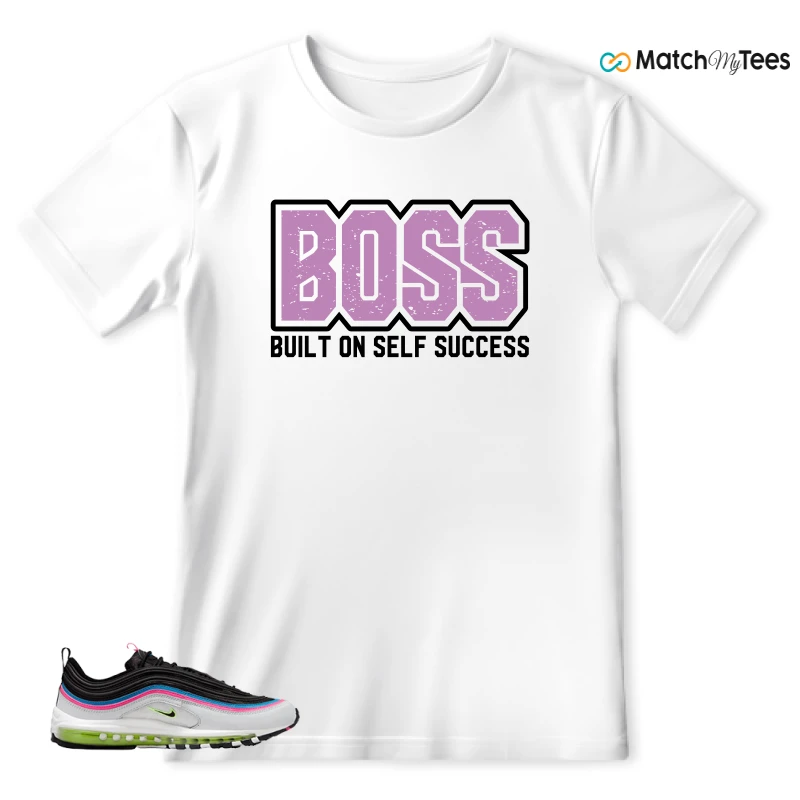 NIKE AIR MAX 97 NEON BLACK WHITE SNEAKER Matching Tees t-shirt