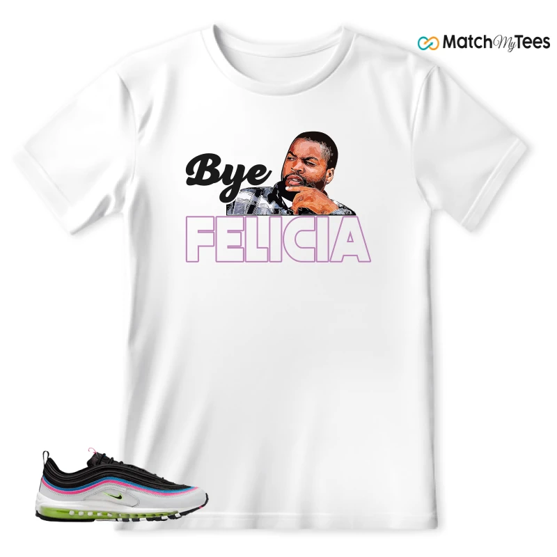 NIKE AIR MAX 97 NEON BLACK WHITE SNEAKER Matching Tees t-shirt