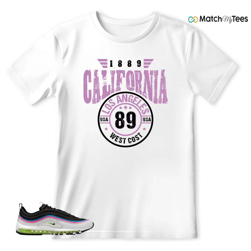 NIKE AIR MAX 97 NEON BLACK WHITE SNEAKER Matching Tees t-shirt