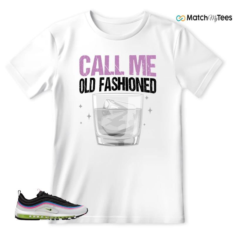 NIKE AIR MAX 97 NEON BLACK WHITE SNEAKER Matching Tees t-shirt