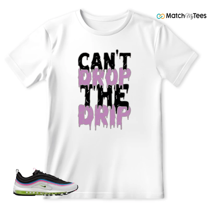 NIKE AIR MAX 97 NEON BLACK WHITE SNEAKER Matching Tees t-shirt