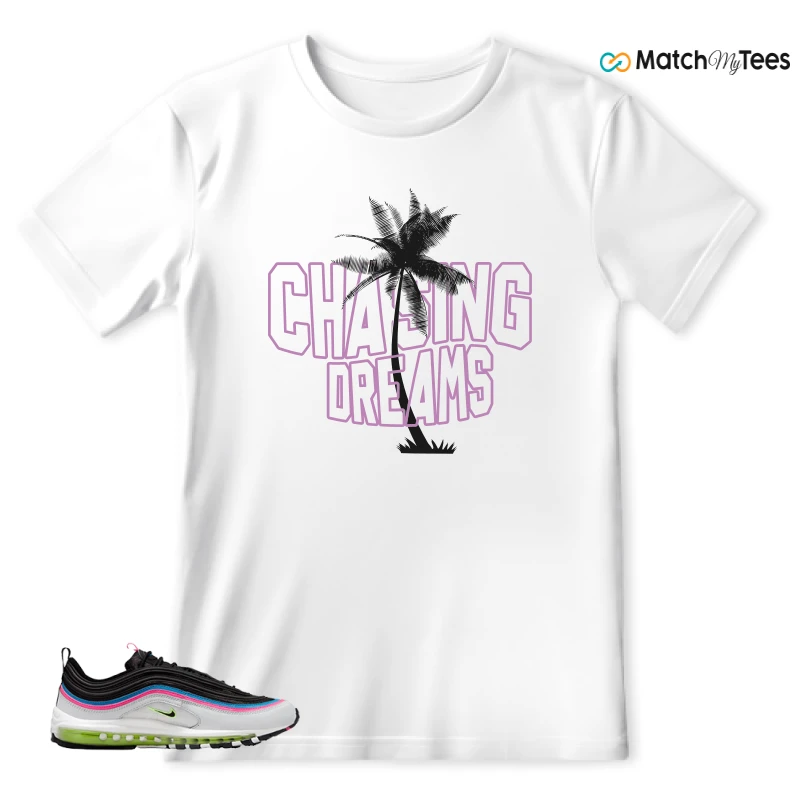 NIKE AIR MAX 97 NEON BLACK WHITE SNEAKER Matching Tees t-shirt