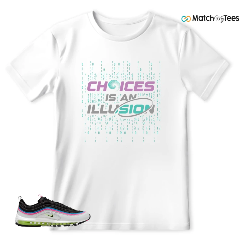 NIKE AIR MAX 97 NEON BLACK WHITE SNEAKER Matching Tees t-shirt