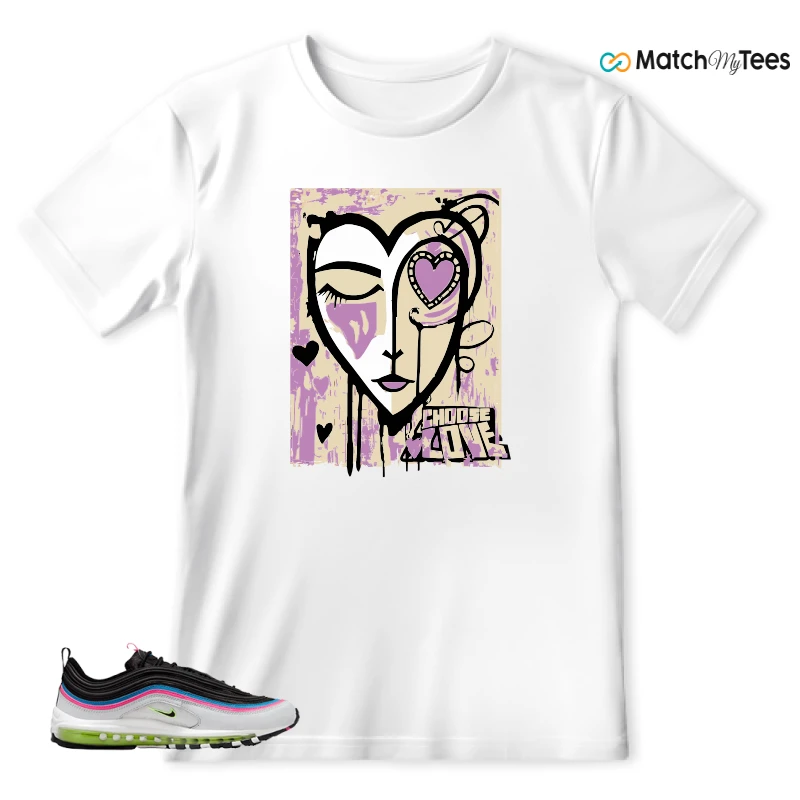 NIKE AIR MAX 97 NEON BLACK WHITE SNEAKER Matching Tees t-shirt
