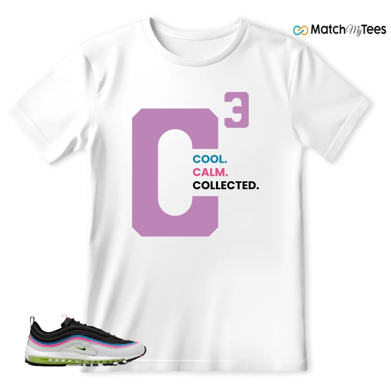 NIKE AIR MAX 97 NEON BLACK WHITE SNEAKER Matching Tees t-shirt