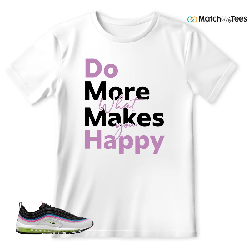NIKE AIR MAX 97 NEON BLACK WHITE SNEAKER Matching Tees t-shirt
