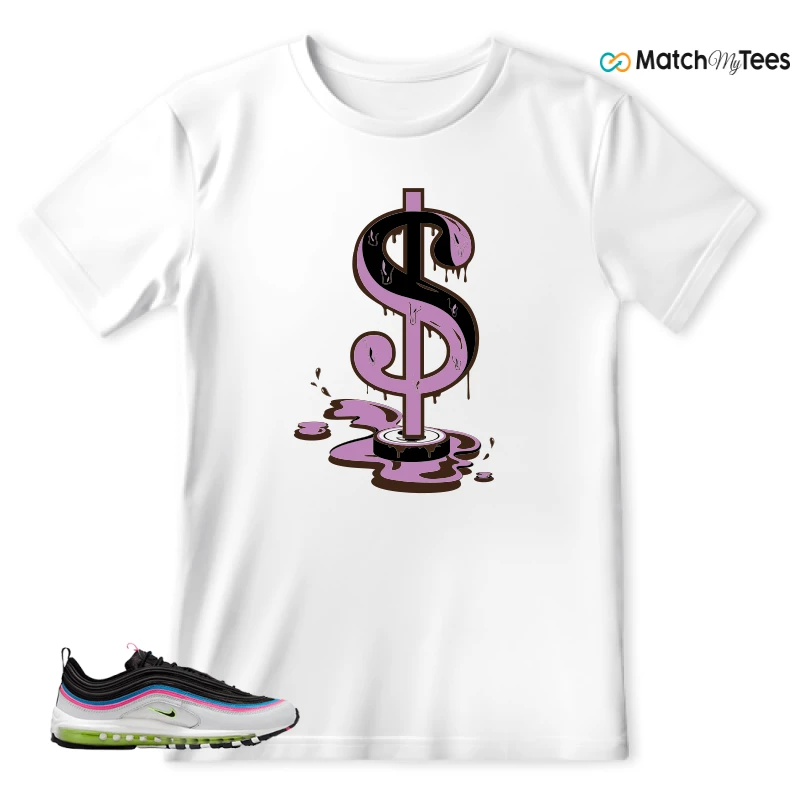 NIKE AIR MAX 97 NEON BLACK WHITE SNEAKER Matching Tees t-shirt