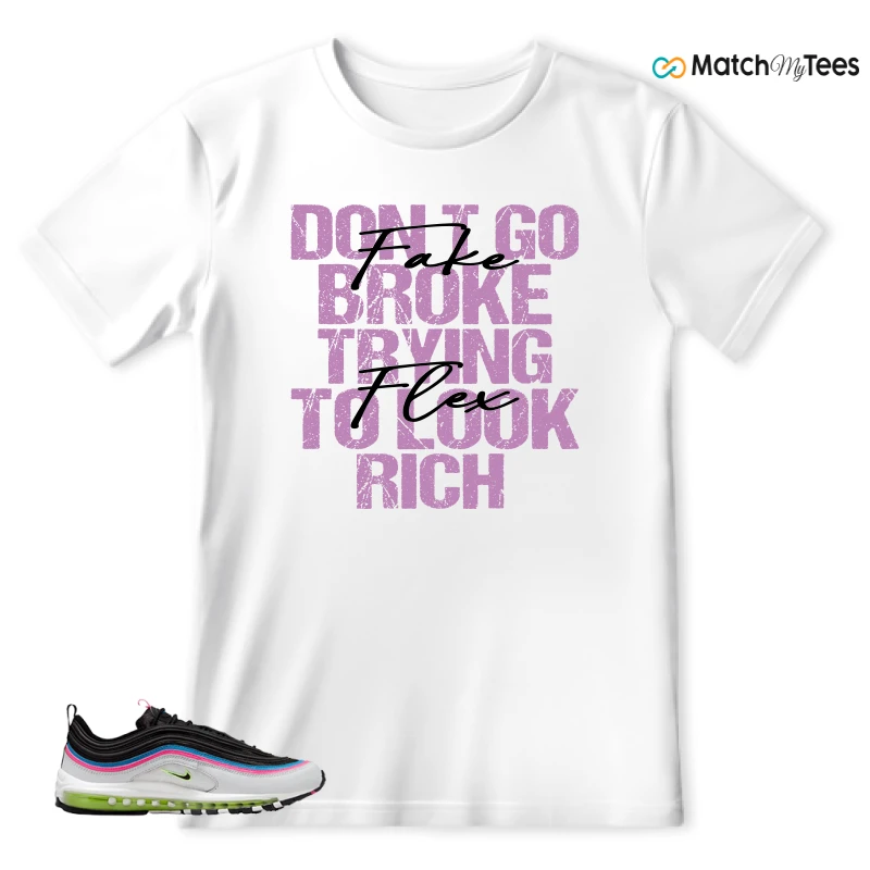 NIKE AIR MAX 97 NEON BLACK WHITE SNEAKER Matching Tees t-shirt