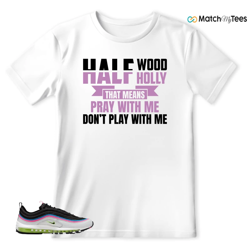 NIKE AIR MAX 97 NEON BLACK WHITE SNEAKER Matching Tees t-shirt