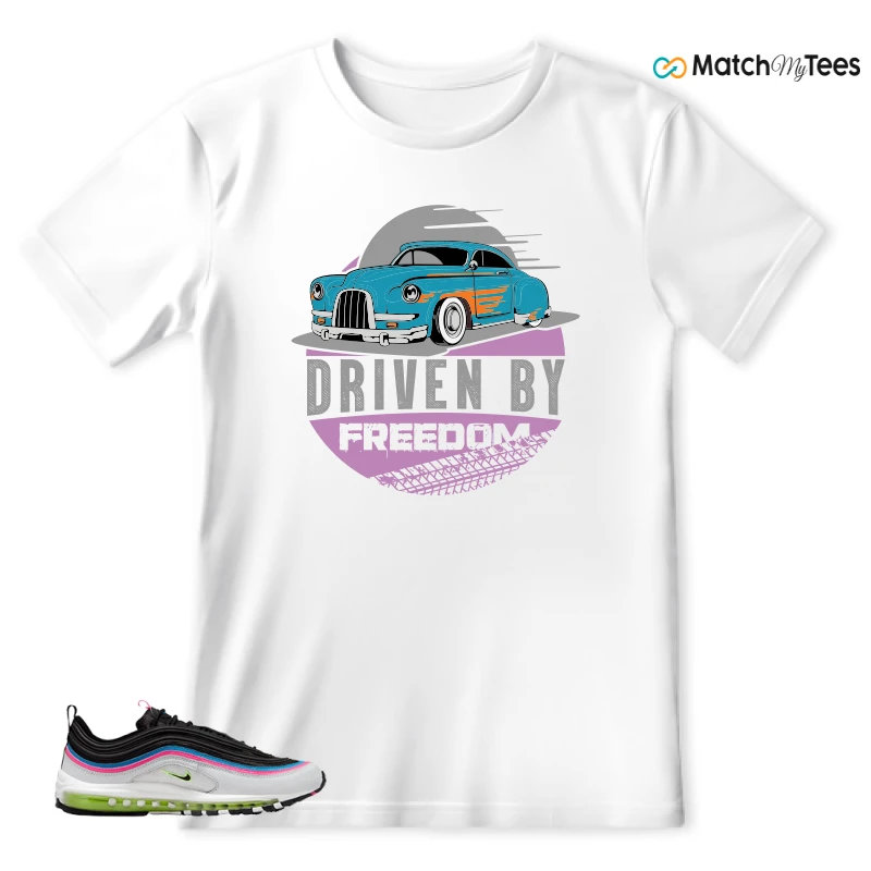 NIKE AIR MAX 97 NEON BLACK WHITE SNEAKER Matching Tees t-shirt