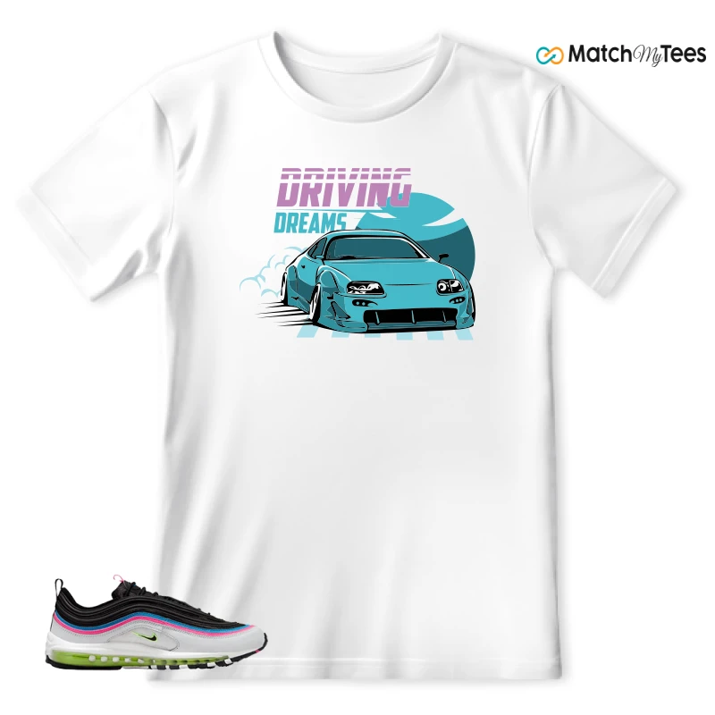 NIKE AIR MAX 97 NEON BLACK WHITE SNEAKER Matching Tees t-shirt