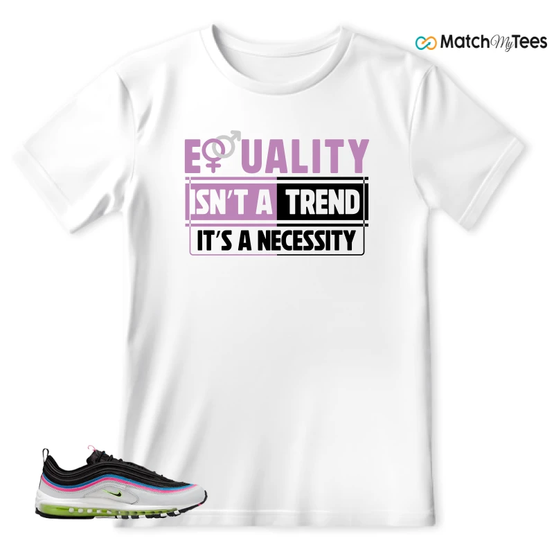 NIKE AIR MAX 97 NEON BLACK WHITE SNEAKER Matching Tees t-shirt