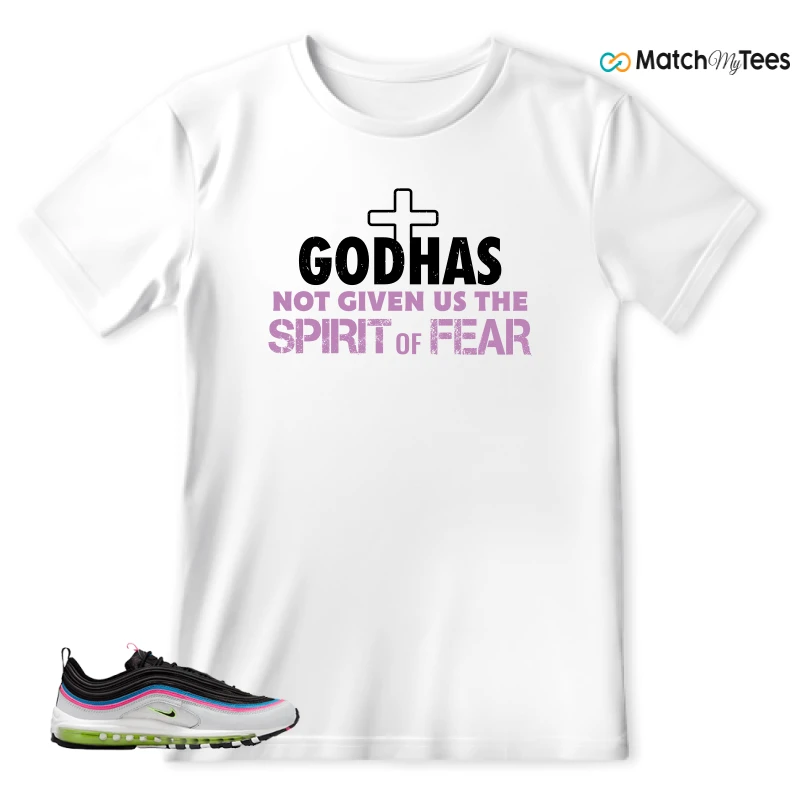 NIKE AIR MAX 97 NEON BLACK WHITE SNEAKER Matching Tees t-shirt
