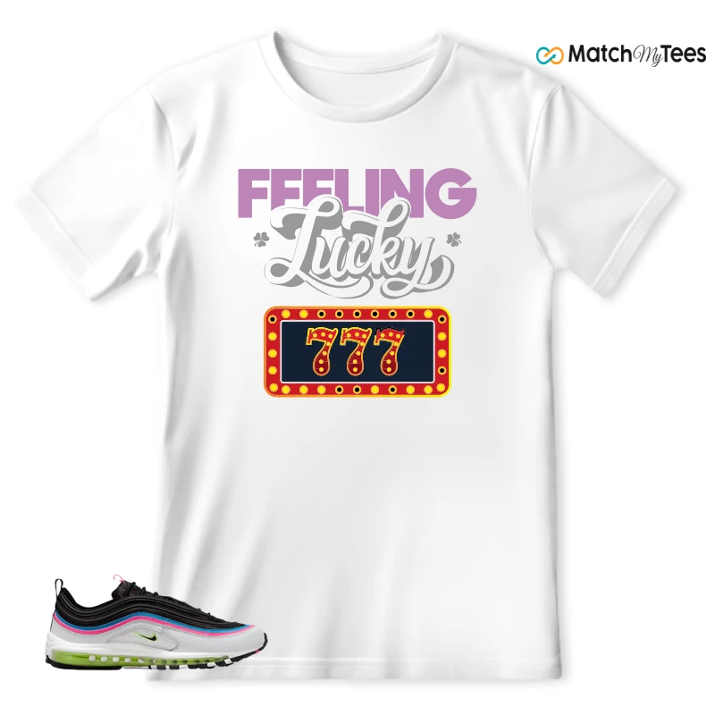 NIKE AIR MAX 97 NEON BLACK WHITE SNEAKER Matching Tees t-shirt