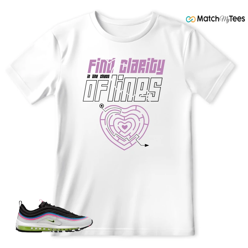 NIKE AIR MAX 97 NEON BLACK WHITE SNEAKER Matching Tees t-shirt