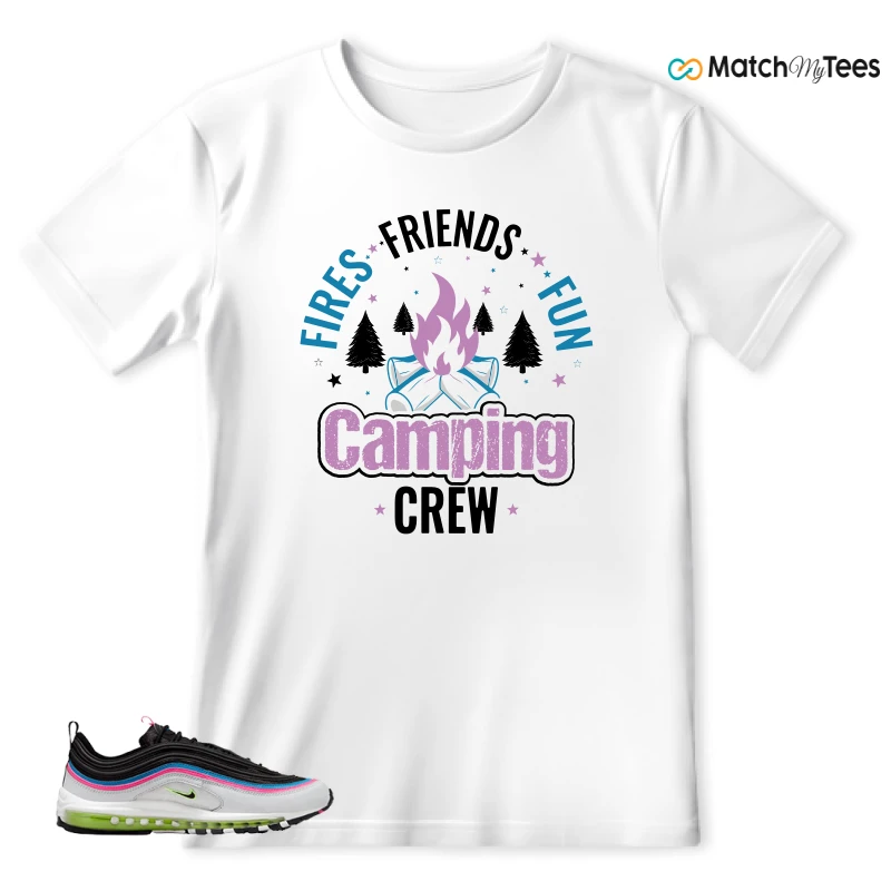 NIKE AIR MAX 97 NEON BLACK WHITE SNEAKER Matching Tees t-shirt