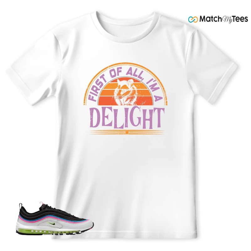 NIKE AIR MAX 97 NEON BLACK WHITE SNEAKER Matching Tees t-shirt