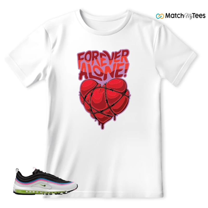 NIKE AIR MAX 97 NEON BLACK WHITE SNEAKER Matching Tees t-shirt