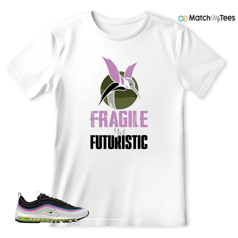 NIKE AIR MAX 97 NEON BLACK WHITE SNEAKER Matching Tees t-shirt