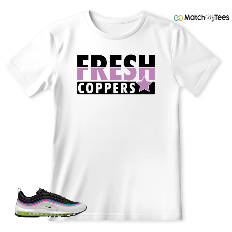 NIKE AIR MAX 97 NEON BLACK WHITE SNEAKER Matching Tees t-shirt