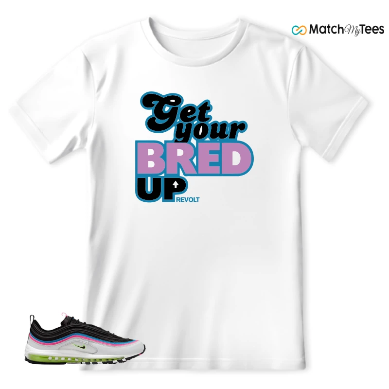 NIKE AIR MAX 97 NEON BLACK WHITE SNEAKER Matching Tees t-shirt