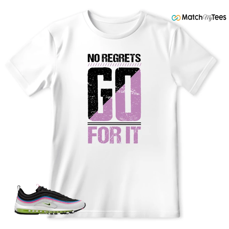 NIKE AIR MAX 97 NEON BLACK WHITE SNEAKER Matching Tees t-shirt