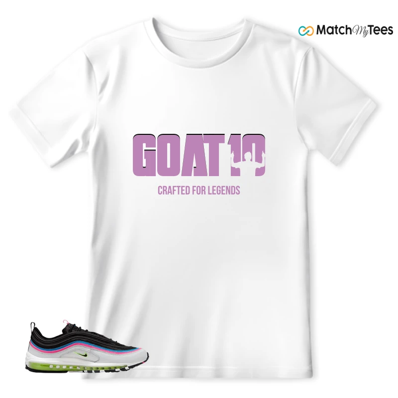 NIKE AIR MAX 97 NEON BLACK WHITE SNEAKER Matching Tees t-shirt