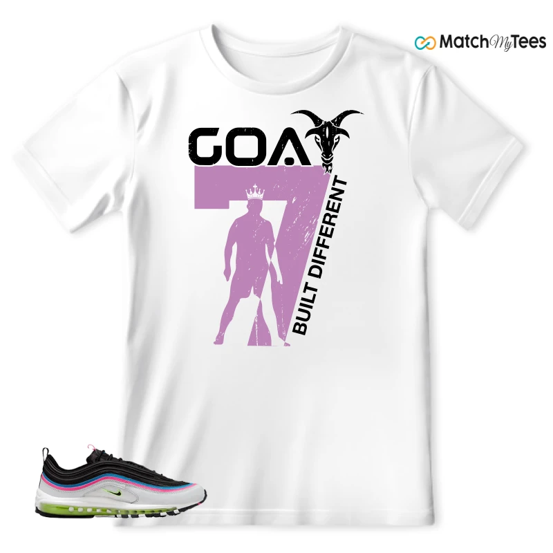 NIKE AIR MAX 97 NEON BLACK WHITE SNEAKER Matching Tees t-shirt