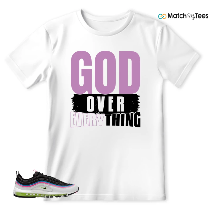 NIKE AIR MAX 97 NEON BLACK WHITE SNEAKER Matching Tees t-shirt