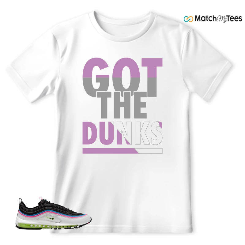 NIKE AIR MAX 97 NEON BLACK WHITE SNEAKER Matching Tees t-shirt