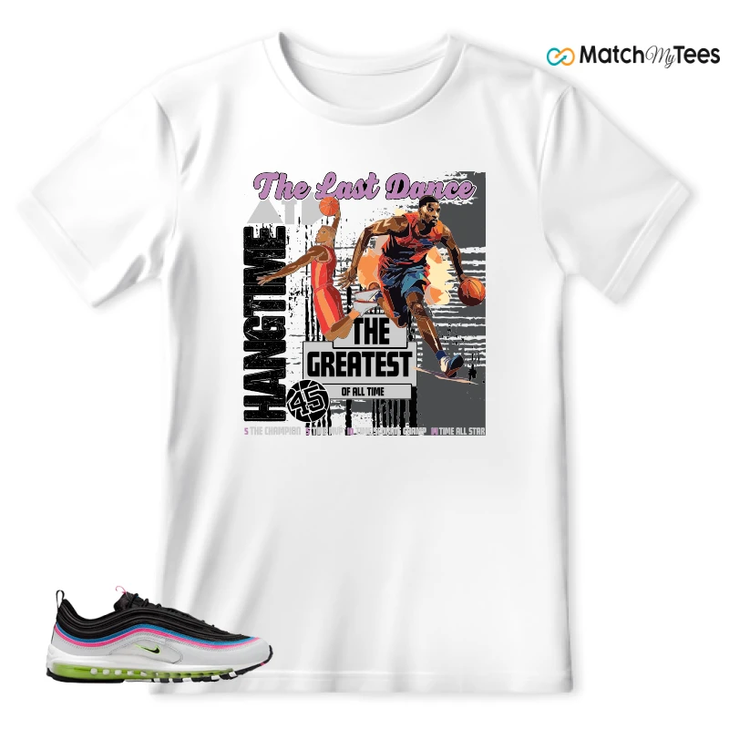 NIKE AIR MAX 97 NEON BLACK WHITE SNEAKER Matching Tees t-shirt