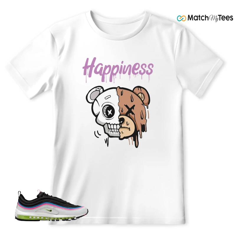 NIKE AIR MAX 97 NEON BLACK WHITE SNEAKER Matching Tees t-shirt