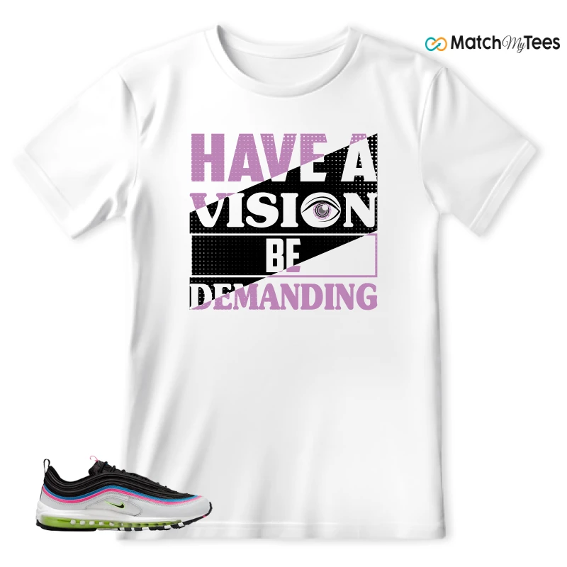 NIKE AIR MAX 97 NEON BLACK WHITE SNEAKER Matching Tees t-shirt