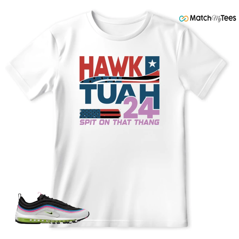 NIKE AIR MAX 97 NEON BLACK WHITE SNEAKER Matching Tees t-shirt