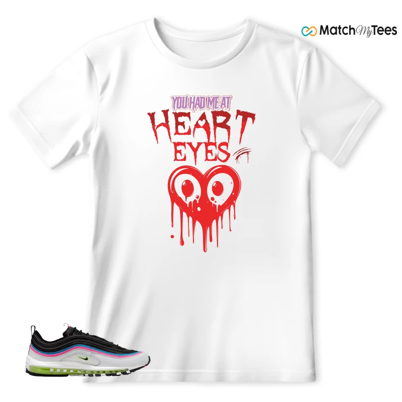 NIKE AIR MAX 97 NEON BLACK WHITE SNEAKER Matching Tees t-shirt