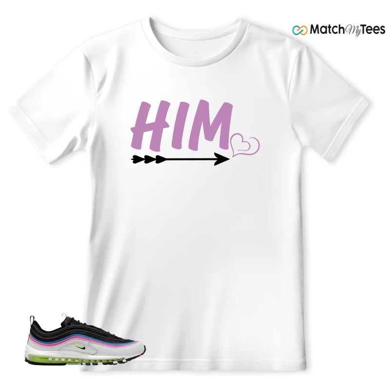 NIKE AIR MAX 97 NEON BLACK WHITE SNEAKER Matching Tees t-shirt