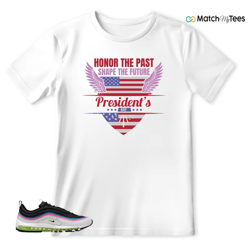 NIKE AIR MAX 97 NEON BLACK WHITE SNEAKER Matching Tees t-shirt