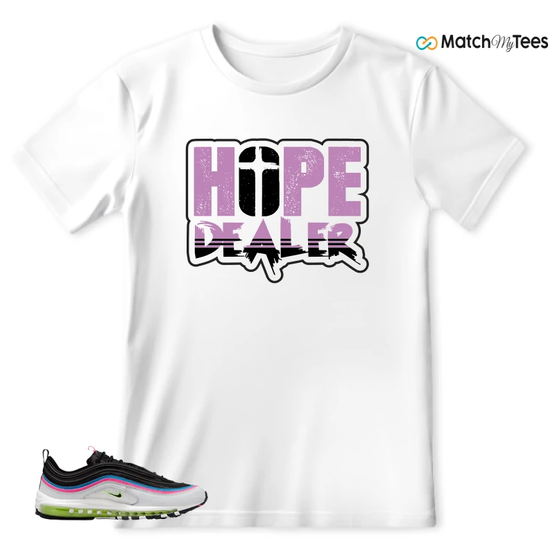 NIKE AIR MAX 97 NEON BLACK WHITE SNEAKER Matching Tees t-shirt