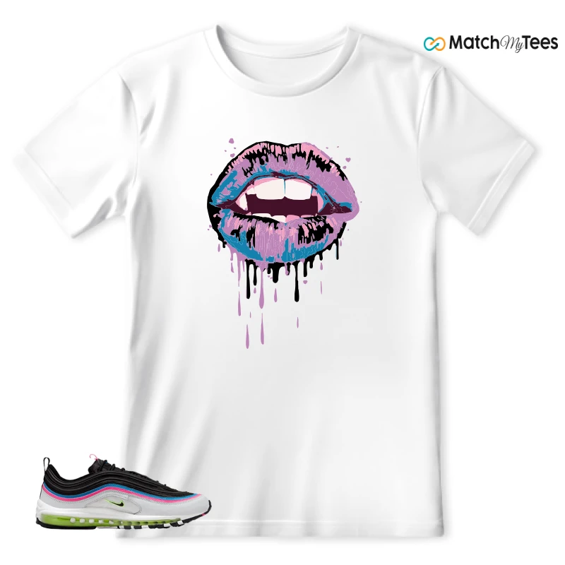 NIKE AIR MAX 97 NEON BLACK WHITE SNEAKER Matching Tees t-shirt