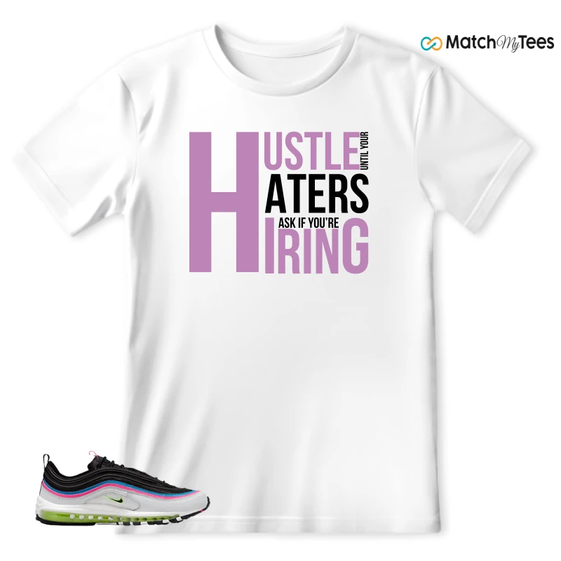 NIKE AIR MAX 97 NEON BLACK WHITE SNEAKER Matching Tees t-shirt