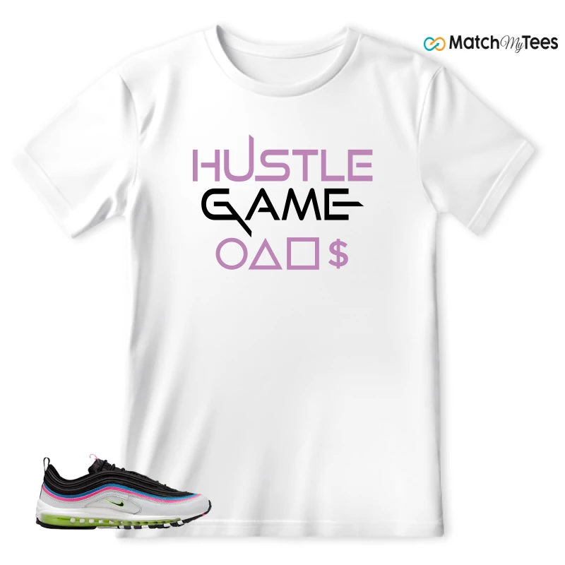 NIKE AIR MAX 97 NEON BLACK WHITE SNEAKER Matching Tees t-shirt
