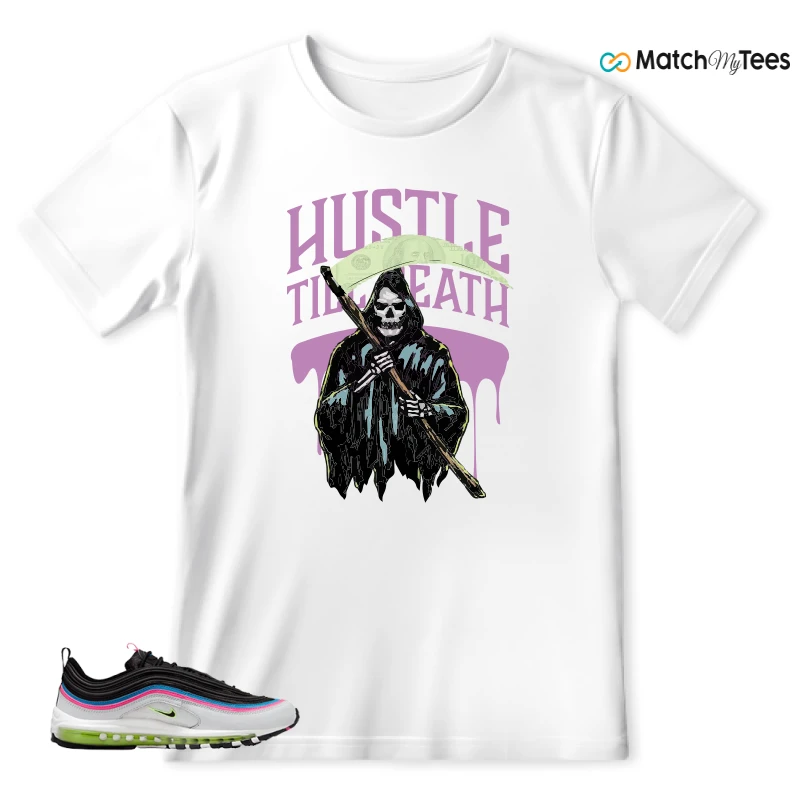 NIKE AIR MAX 97 NEON BLACK WHITE SNEAKER Matching Tees t-shirt