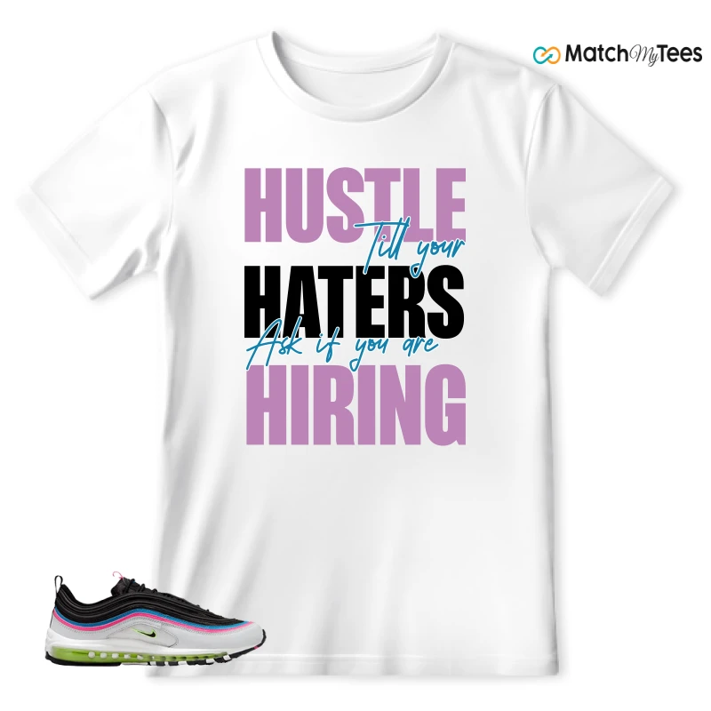 NIKE AIR MAX 97 NEON BLACK WHITE SNEAKER Matching Tees t-shirt