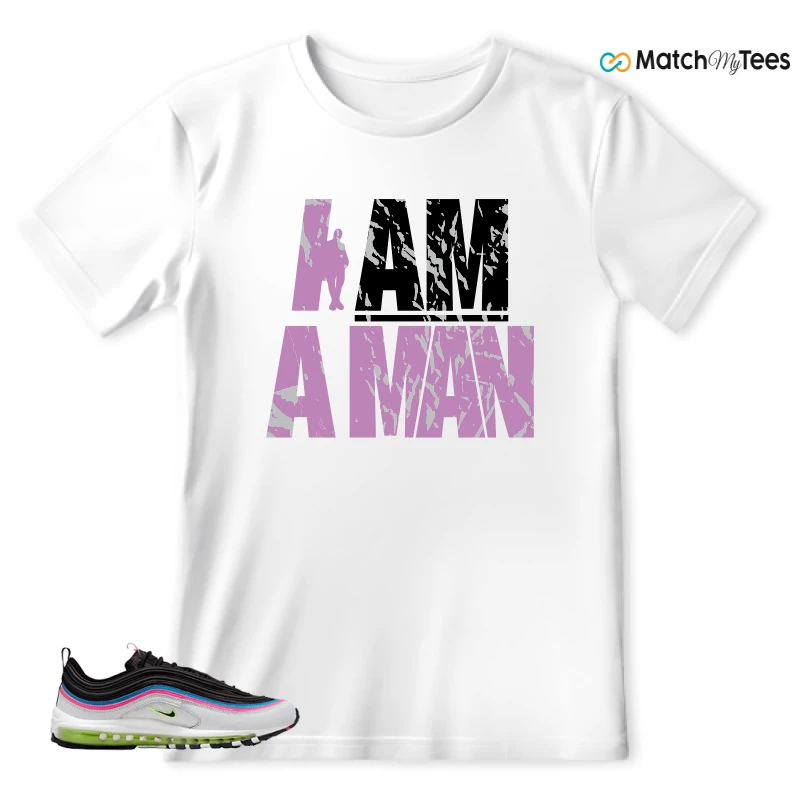 NIKE AIR MAX 97 NEON BLACK WHITE SNEAKER Matching Tees t-shirt