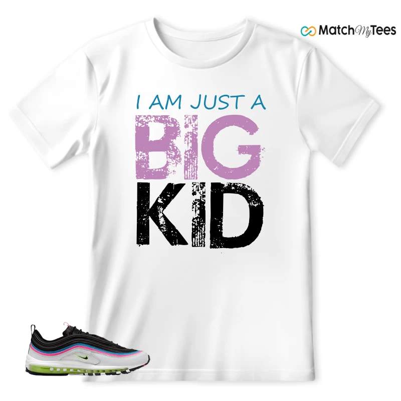 NIKE AIR MAX 97 NEON BLACK WHITE SNEAKER Matching Tees t-shirt