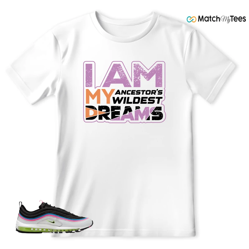 NIKE AIR MAX 97 NEON BLACK WHITE SNEAKER Matching Tees t-shirt