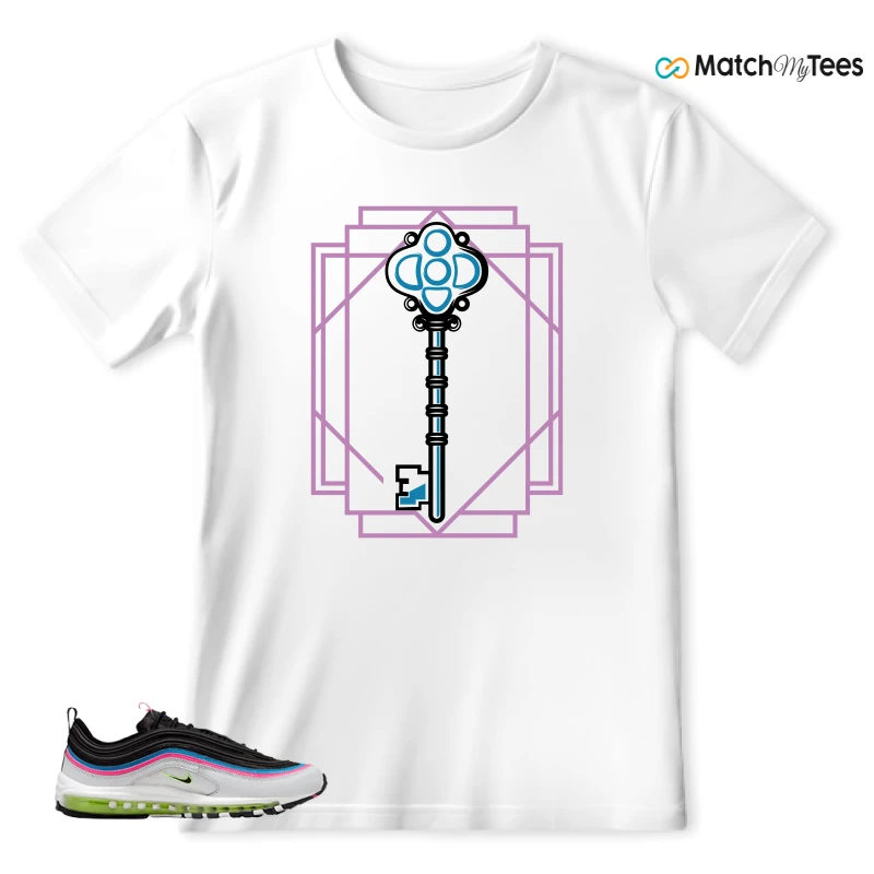 NIKE AIR MAX 97 NEON BLACK WHITE SNEAKER Matching Tees t-shirt